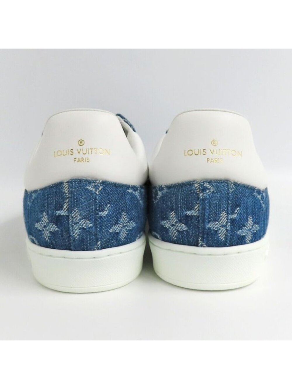 Louis Vuitton Luxembourg Line Sneakers Monogram Denim 8 Blue White - Picture 6 of 10